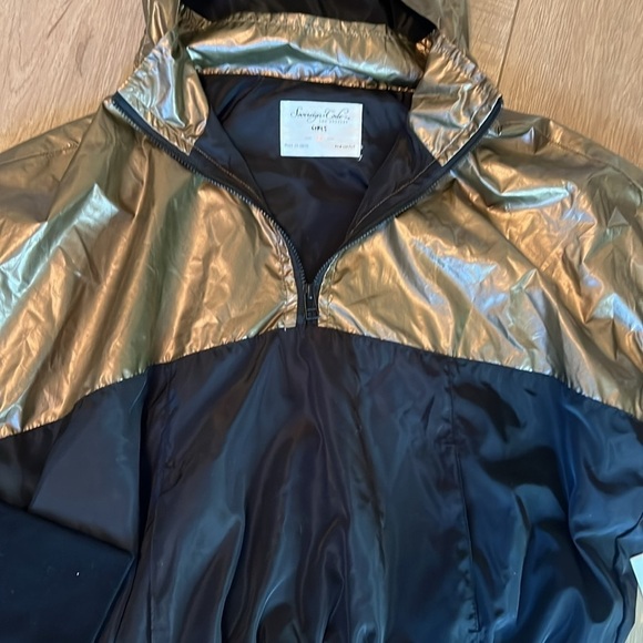 NWT Sovereign Code Metallic Bronze & Black Half Zip Lightweight Jacket Size 12 - Picture 2 of 8